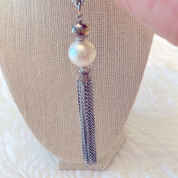 Long Multi-Strand Pearl Strand Costume Jewellery Necklace VINTAGE - Picture 5 of 5